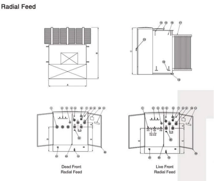 Radial feed