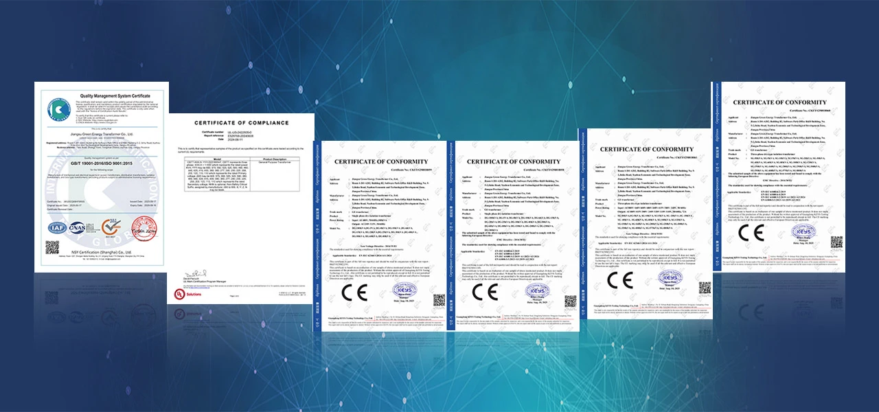 Dry-Type Transformer Certificate