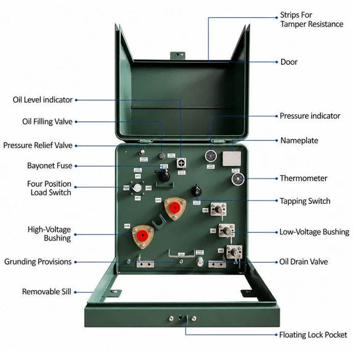 single phase pad mounted transformer